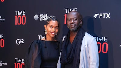 Ghanaian-British architect Sir David Adjaye and wife Ashley Adjaye on the red carpet at the event.