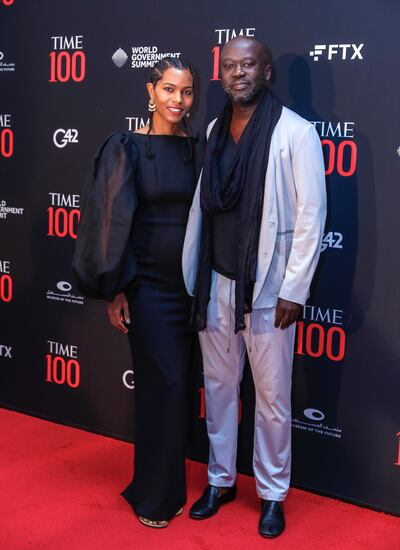 Sir David Adjaye and Lady Ashley Adjaye at the red carpet of the Time 100 Gala and Impact Awards. Victor Besa / The National