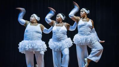Members of the Danza Voluminosa (Voluminous Dance) Cuban dance group rehearse at the National Theatre in Havana, on January 13, 2016. Adalberto Roque/AFP Photo