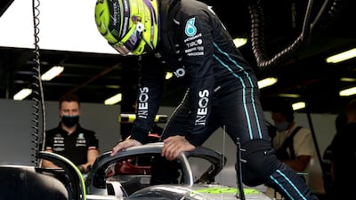 Mercedes' Lewis Hamilton in Melbourne on Saturday. Reuters