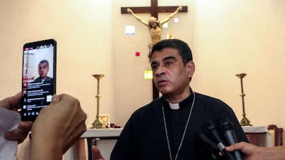 Bishop Rolando Alvarez was also stripped of his Nicaraguan citizenship and him $1,600. AFP