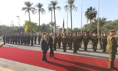 Theresa May's trip to the Middle East and Gulf took in Baghdad on Thursday. Reuters