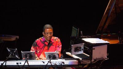 Herbie Hancock performs at Emirates Palace on Friday night. Clint McLean for The National