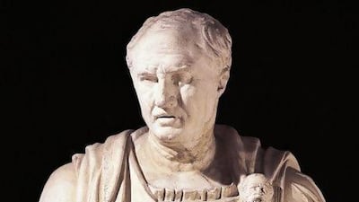 A bust from the first century BC of Marcus Tullius Cicero, who was assassinated by political rivals in 43 BC. Dea / A Dagli Orti / De Agostini / Getty Images