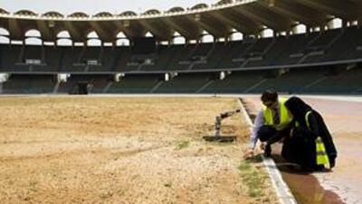 Organising committee members Mike Lane, left, and Shatha al Romaithi are looking well beyond the Club World Cup in December in their aim to make Abu Dhabi a world-class sporting venue. They want the UAE capital to be up there with the top cities.