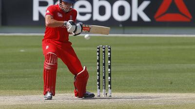 Will Rhodes of England batting against Pakistan at the Under 19 Cricket World Cup semi-finals in Dubai on February 24, 2014. Jeffrey E Biteng / The National