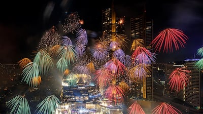 Fireworks explode over Chao Phraya River during the New Year celebrations in Bangkok, Thailand. Reuters