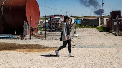 Emilie Konig at Al Roj camp in Syria, where suspected members of the ISIS group have been held. AFP