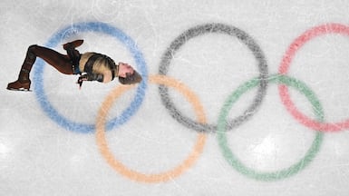 The USA's Ilia Malinin competes in the figure skating men's singles short programme at the Milano Cortina Winter Olympic Games in Milan. AFP