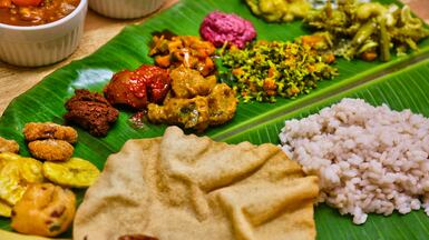 Sadhya, which means feast, is served during Onam celebrations that fall from August 26 to September 5 this year. Getty Images