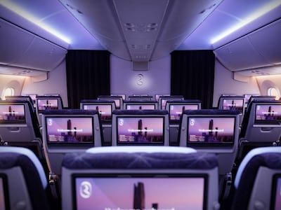 Economy cabin on Riyadh Air. Photo: Riyadh Air