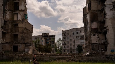 Destruction in Ukraine, where it is hoped international talks in Jeddah can help end the war with Russia. AP Photo