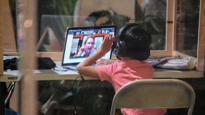 Schools and universities in the UAE will implement distance learning until at least Friday. AFP