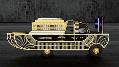 3D model of pharaoh's car designed by Mohamed Attia, the production designer behind Egypt’s Pharaohs Golden Parade. Courtesy Mohamed Attia