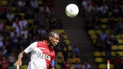 Eric Abidal in action for Monaco in their 1-0 win over Lorient on Sunday. He joined the French side after leaving Barcelona in the summer. Sebastien Nogier / EPA