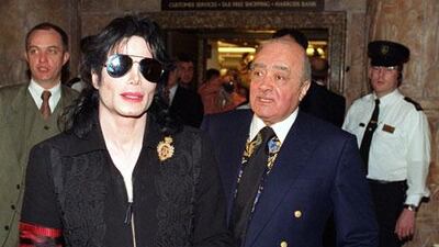 Mohammed al Fayed, right, says he will honour Michael Jackson with a statue at Craven Cottage.