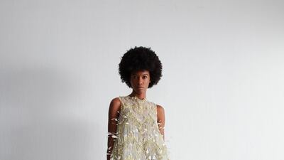 Rami Al Ali's gold and white rococo-inspired collection for autumn 2021