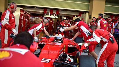 The good thing for Sebastian Vettel is that there are still 18 races to go, starting with Russia on Sunday, and Sochi, with its long straights should give a better indicator of just where Ferrari are speed wise compared to their German rivals. AFP PHOTO / ANDREJ ISAKOVIC