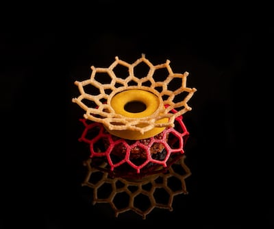 Bitter gourd is served with mango gelato and a dosa tuile. Photo: Avatara