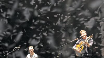 Mumford and Sons performing at the du Arena. Pawan Singh / The National