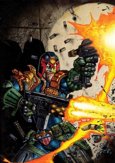 Simon Bisley's art for 'Returns To Judge Dredd'. Courtesy MEFCC