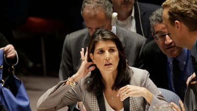 The resolution will be one of outgoing US ambassador Nikki Haley’s last actions at the UN. AP