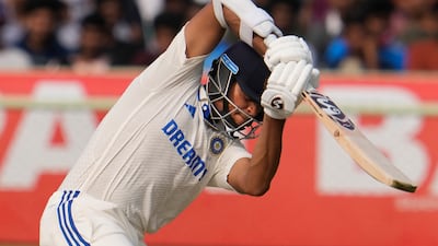 India's Yashasvi Jaiswal finished the day unbeaten with his 179 coming off 257 balls, containing 17 fours and five sixes. India ended Day 1 on 336-6. AP