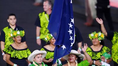 Aidan Zittersteijn and Nora Matai lead Team Cook Islands. Getty Images