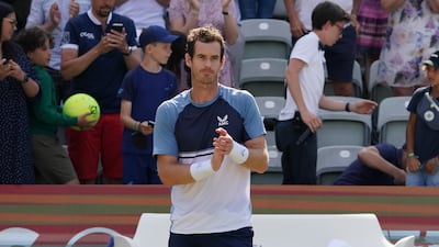 Andy Murray celebrates his win. Getty