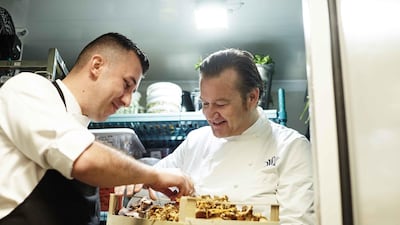 Inside the Marea Dubai kitchen. Courtesy Marea Dubai