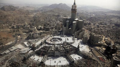 The 601-metre Abraj Al Bait Clock Tower, the tallest in the world, overlooks the Grand Mosque in this picture taken on October 16, 2013.