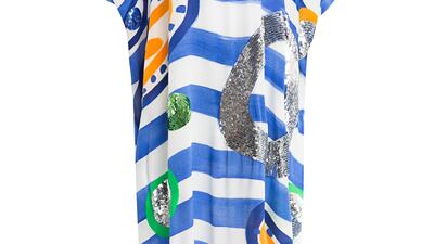 A kaftan from the Bonita collection, created by artist Kristian Williams, available at Sauce