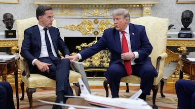 US President Donald Trump hosted Mark Rutte, Nato Secretary General, in the White House on June 25. Bloomberg