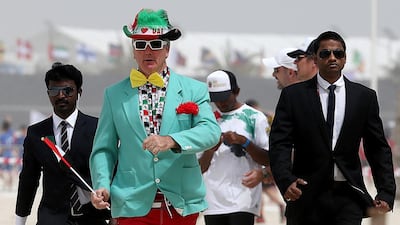UAE supporter during the 2015 World Championships of Beach Ultimate (WCBU) at the JBR beach in Dubai. Satish Kumar / The National