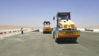 Once complete, the road will provide safer travel to scores of farms between Al Ain and Abu Dhabi. Musanada