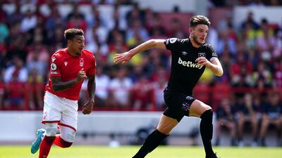 Declan Rice - 5. A rusty display from the captain, who found himself on the wrong side of the Forest attack twice, receiving a yellow card for a foul on Lingard after 11 minutes. His performance was summed up by his tame penalty, which was saved by Henderson after 65 minutes. PA