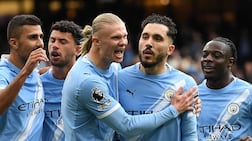 Manchester City can go top of the table if they beat Burnley on Wednesday. EPA