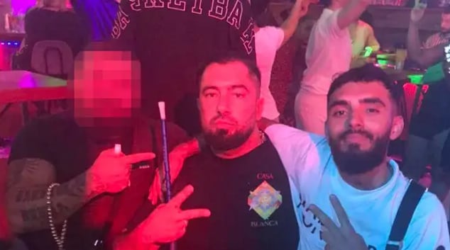 Rawa Majid, head of the Foxtrot gang, centre, with Ali Shehab, who police believe hired Johannes Natland