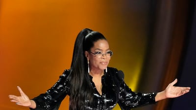 Oprah Winfrey wears vintage Valentino. AP