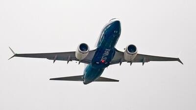 A Boeing 737 Max jet, piloted by Federal Aviation Administration chief Steve Dickson, takes off on a test flight from Boeing Field in Seattle. The FAA may lift the grounding of the aircraft as early as November 18. Boeing's most popular jet was grounded after two deadly crashes. AP