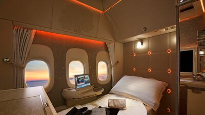 Emirates has fully enclosed private suites in first class. Photo: Emirates