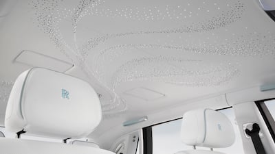 Phantom Scintilla Starlight Headliner. Bespoke Rolls-Royce motor cars can have highly individualised creations from lighting to panelling to upholstery and much more. Photo: Rolls-Royce. Photo: Rolls-Royce
