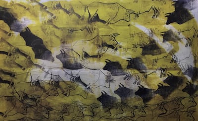 Untitled by Palestinian visual artist Mustafa Al-Hallaj painted in 2001. Photo: Shukri Farwaji