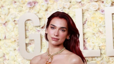 Singer Dua Lipa in custom Schiaparelli. AFP