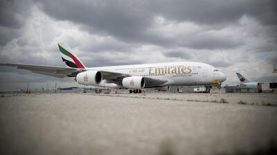 The emergency slide of an A380 was deployed while the aircraft was at Manchester Airport. Photographer: Brent Lewin/Bloomberg