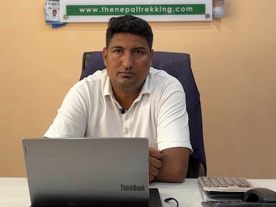 Gopal Thapa, Managing Director from Leaf Holidays, Treks and Expeditions. Shazia Ahmed / The National