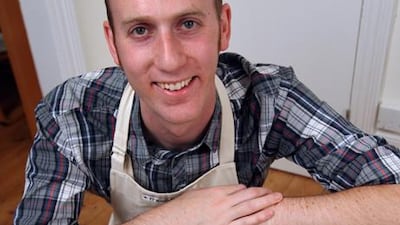 Dan Hancox with a dish called Words in Liberty Sea Platter. Photos by Stephen Lock for The National