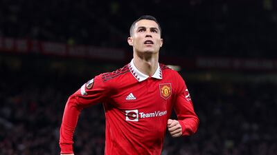 Cristiano Ronaldo after scoring. Getty