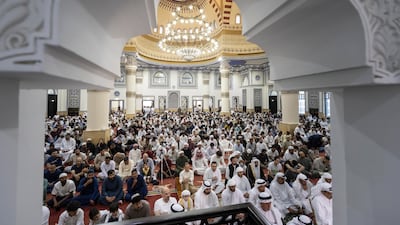 Muslims gather to mark the occasion