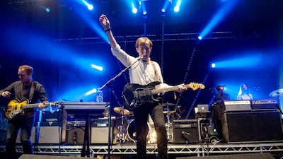 Jack Steadman of Bombay Bicycle Club performs on stage at the Rockness Festival in Scotland last year. Ross Gilmore / Redferns via Getty Images